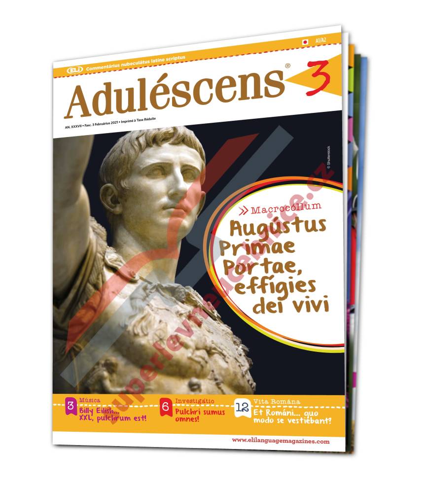 Tištěný časopis pro výuku latiny Aduléscens A1-A2, předplatné 2021-22