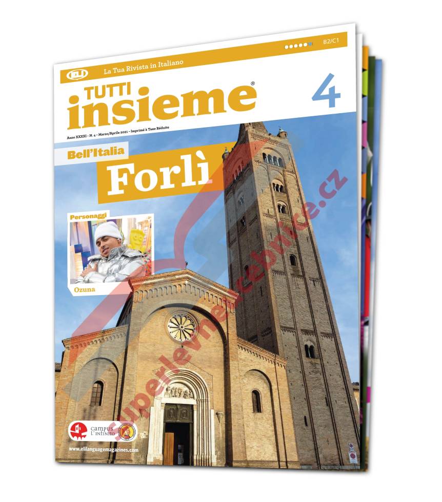 Tištěný časopis pro výuku italštiny Tutti Insieme B2 - C1, předplatné 2023-24