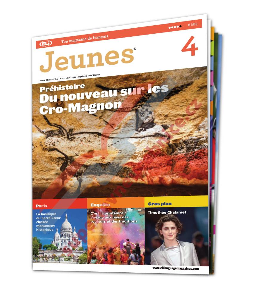 Tištěný časopis pro výuku francouzštiny Jeunes B1 - B2, předplatné 2023-24